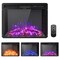 Freestanding Recessed Electric Fireplace 5000 BTU 3 Flame Colors Black